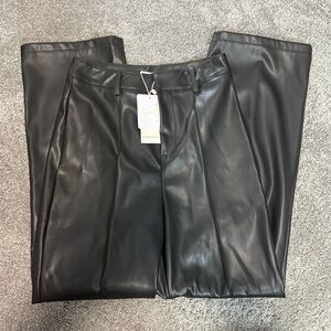 Commense Faux Leather Pants